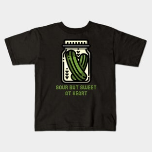 Sour but sweet at heart, pickles jar Kids T-Shirt